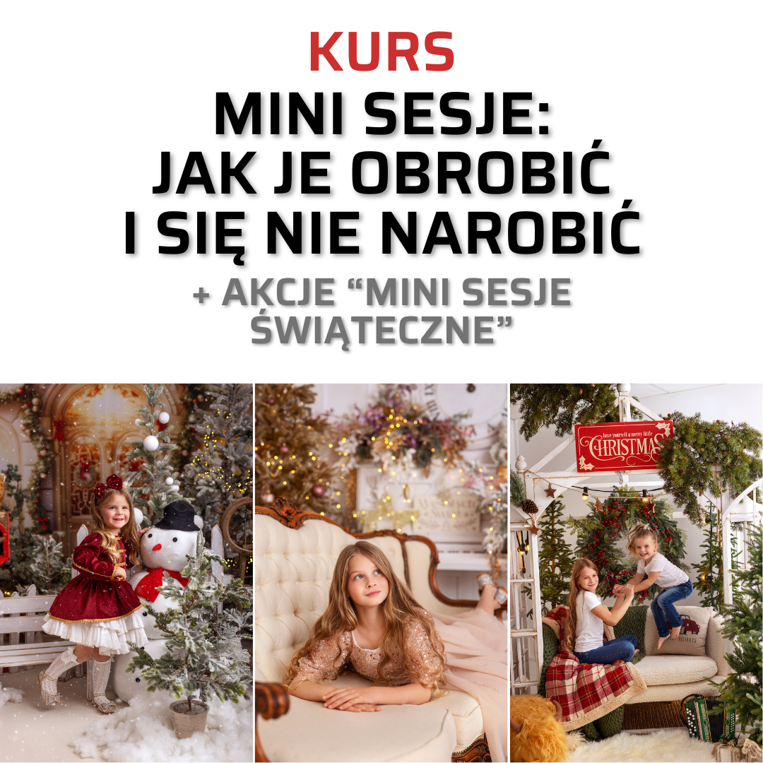 mini sesje, sesje świąteczne, obróbka zdjęć, kurs obróbki, retusz zdjęć, akcje do Photoshopa, akcje ps, nakładki, śnieg, światełka, lampki